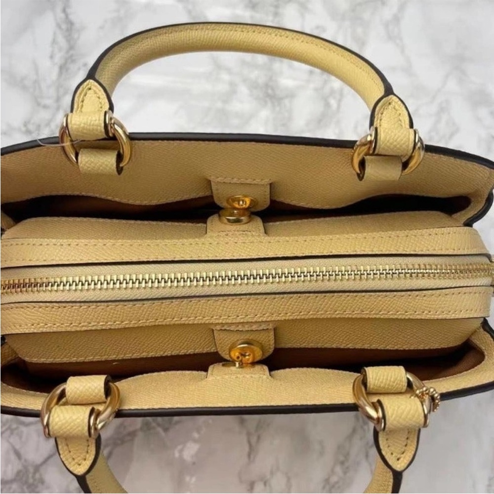 Coach 91146 Mini Lillie Leather Carryall In Vanilla Cream - Picture 7 of 8
